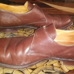 PEAL & CO x CROCKETT & JONES Brown Calfskin Monk Strap Dress Shoes England Crockett & Jones for Peal & Co Double Monk Strap Shoes Brown  main image 3